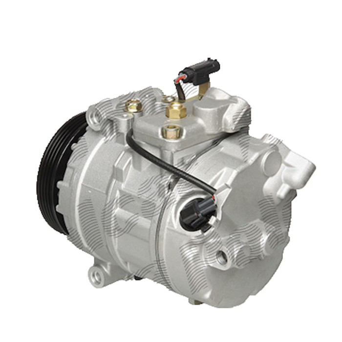 Compresor aer conditionat BMW Seria 5 E60/E61, 2003-2010, motorizare 520d; 2.0 d, diesel;, rola curea 110 mm, 4 caneluri, de tip Denso: 7SEU17C