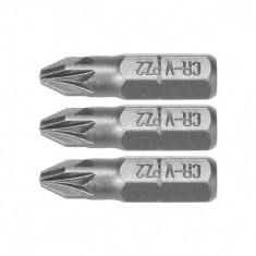 Set 3 biti 1/4 PZ 2x25mm Sthor 65471