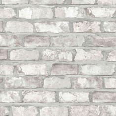 DUTCH WALLCOVERINGS Tapet, alb, model cărămizi, EW3104 foto