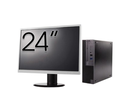 Pachet Calculator Second Hand DELL OptiPlex 3070 SFF, Intel Core i3-9100 3.60 - 4.20GHz, 8GB DDR4, 256GB SSD + Monitor 24&amp;amp;quot; NewTechnology Media foto