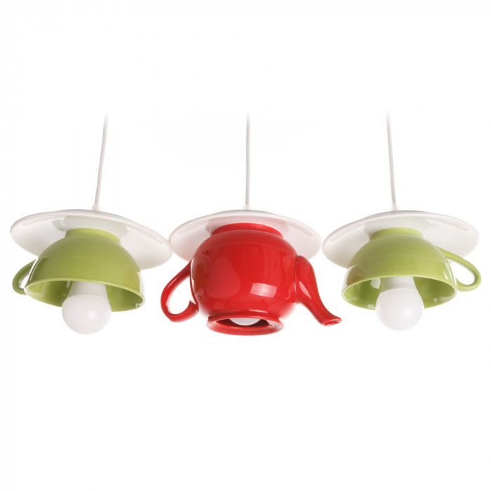 Lustra &bdquo;Tea time&rdquo; crazy teapot red &amp; green