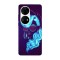 Husa compatibila cu Huawei P40 Pro model Neon girl portrait, Silicon, TPU, Viceversa
