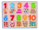 Puzzle - numere si culori, BigJigs Toys