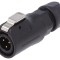 Conector circular mufă 3-PIN aurit