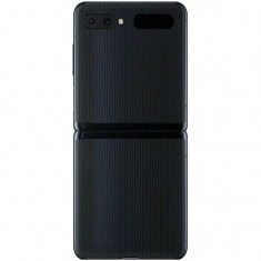 Set Folii Skin Acoperire 360 Compatibile cu Samsung Galaxy Z Flip (2020) (Set 2) - ApcGsm Wraps Matrix Black