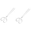 Set 2 clesti pentru carbune, 47 cm, argintiu
