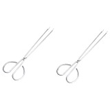 Cumpara ieftin Set 2 clesti pentru carbune, 47 cm, argintiu