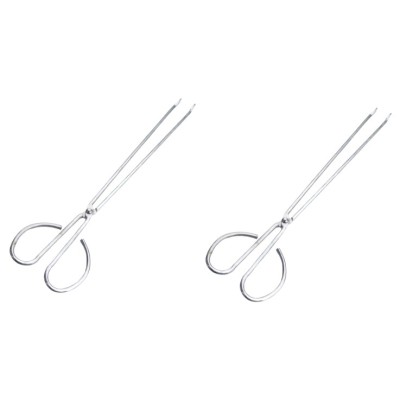 Set 2 clesti pentru carbune, 47 cm, argintiu foto