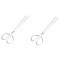 Set 2 clesti pentru carbune, 47 cm, argintiu
