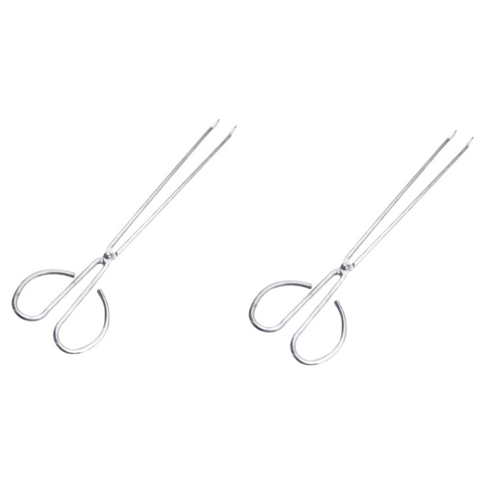 Set 2 clesti pentru carbune, 47 cm, argintiu