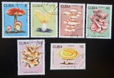 Set timbre Cuba &ndash; Ciuperci comestibile / Fungi &ndash; 5 piese, obliterate, 1989