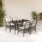 vidaXL Set mobilier de grădină cu perne, 5 piese, negru, poliratan 3212084