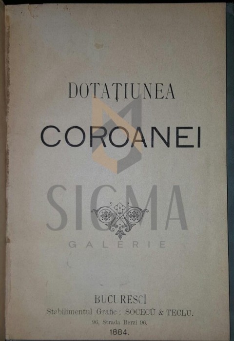 DOTATIUNEA COROANEI
