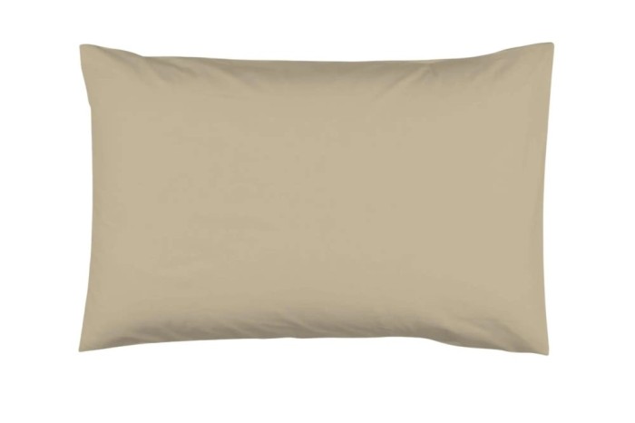 Fata de perna 50x70cm, 100% bumbac ranforce, inchidere fermoar, model uni bej 3854