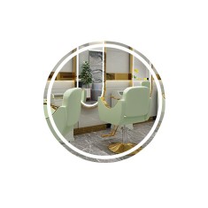 Consola de coafură consola de frizerie consola de cosmetică oglindă LED 90x90 PRO