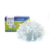 Instalatie Craciun eMazing, tip perdea, 5 m X 1 m, 200 LED-uri, prelungitor 1.5 m, 8 jocuri de lumini, interconectabila, fir transparent, interior/ext