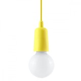 Lampă Suspendată Diego Galben Pvc 1 Bec Neregulat Modern De Interior