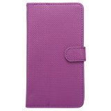 Husa tip carte cu stand universala reglabila mov pentru telefoane cu diagonala de 5,2 - 5,5 inch