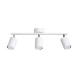 Lampă De Tavan Lemmi Alb Oțel 3 Becuri Tub Minimalist De Interior
