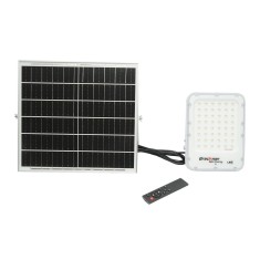 Proiector LED 150W cu panou solar monocristalin 25W, telecomanda si acumulator inclus Breckner Germany foto