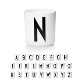Cană de porțelan personalizată Design Letters cu inițiale 250ml &ndash; Alb
