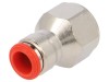 Conector Racord Push-In Simplu AIGNEP 1/2" Alama Nichelata, Diametru Cablu 10mm, Filet Interior, Aer Comprimat