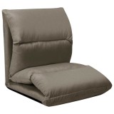 vidaXL Scaun de podea pliabil, gri &icirc;nchis, microfibră 325261