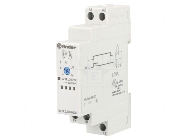 Timer Programabil SPDT 0,1s-24h 250VAC/10A 24-240VAC/DC
