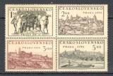 Cehoslovacia.1950 Expozitia filatelica PRAGA bloc 4 XC.203