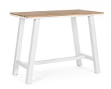 Cumpara ieftin Masa bar alb maro Skipper 131x73x101 cm