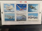PC49 - Suedia 2001 Istoria Aviatiei, Bloc MNH, 6v