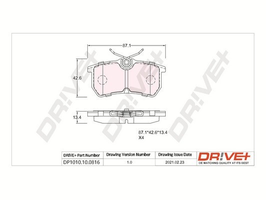 Dr!ve+ DP1010.10.0816 set placute frana,frana disc