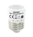 Adaptor soclu E14 mama la mufa E27 tata 500W 2A alb HOME, Home By Somogyi