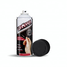 Vopsea spray cauciucata Wrapper 400ml - Negru mat - RAL9005 Garage AutoRide
