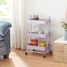 Carucior 3 cosuri servire la masa Pyh&auml;nt&auml; 78,5x46x35cm otel lila [en.casa] HausGarden Leisure