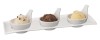 Set Gourmet (suport si 3 boluri) - melamina alba