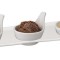 Set Gourmet (suport si 3 boluri) - melamina alba