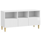 vidaXL Cabinet TV Alb foarte lucios 102 x 34,5 x 50 cm Lemn prelucrat 894679