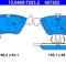ATE 13.0460-7203.2 set placute frana,frana disc