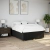 VidaXL Cadru de pat fără saltea, negru, 140x190 cm, textil 3284834