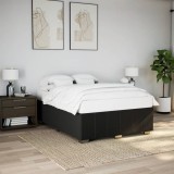 VidaXL Cadru de pat fără saltea, negru, 140x190 cm, textil 3284834
