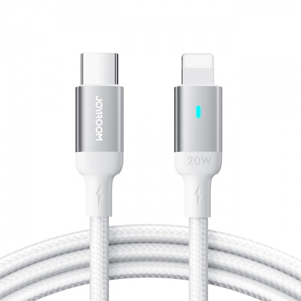 Cablu Date si Incarcare USB-C - Lightning Joyroom Extraordinary Series A10, 20W, 1.2m, Alb
