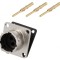 Conector Circular Soclu 3 PIN Crimpat Aurit RT360