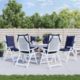 vidaXL Perne scaun spătar &icirc;nalt 6 buc., bleumarin, țesătură Oxford 377670