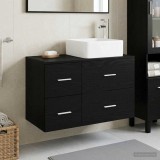 Cumpara ieftin Set de mobilier pentru baie suspendat 2 buc. Stejar Negru