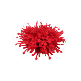 Floare textila pentru lipit sau cusut pe haine, diametru 10 cm, Rosu, Crisalida