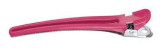 Clips profesional din plastic si aluminiu cromat culoare roz 10 buc, Comair