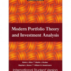 Modern Portfolio Theory and Investment Analysis | Stephen J. Brown, Edwin J. Elton, William N. Goetzmann, Martin J. Gruber