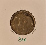 316 Thailand, Tailanda, 1 Baht 2512, 1972, Y#96, excelenta,