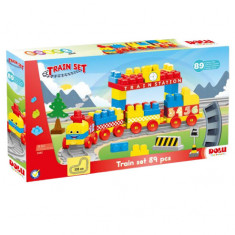 Set de constructii cu trenulet - 89 piese PlayLearn Toys foto